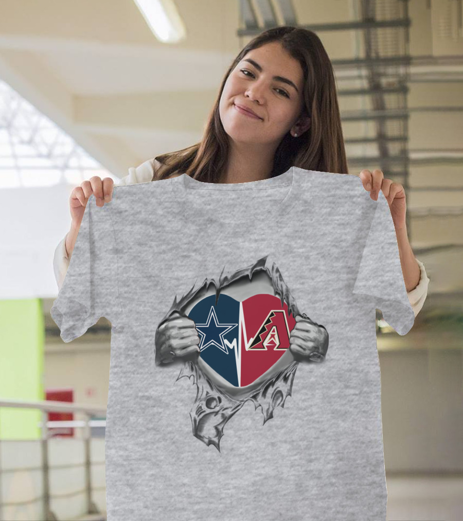 Cowboys Diamondbacks Heartbeat Loyalty Passion T-Shirt