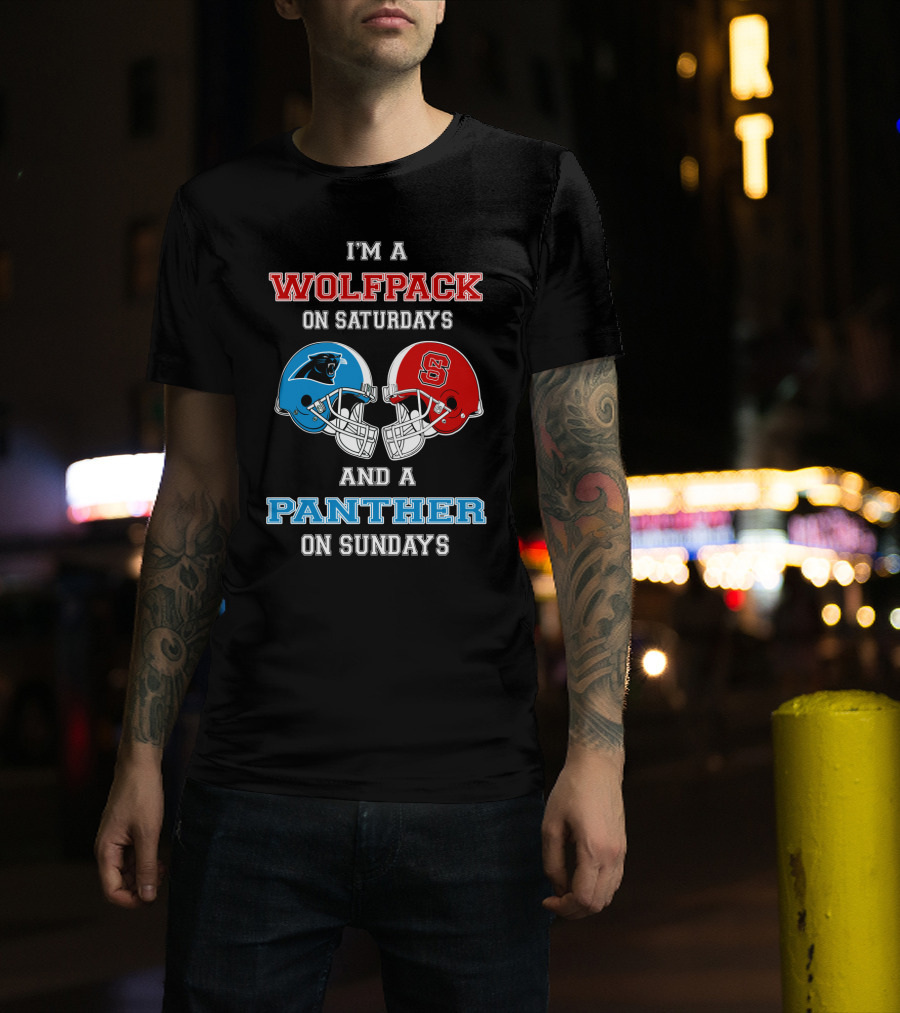 I'm A Wolfpack On Saturdays And A Panther On Sundays T-Shirt