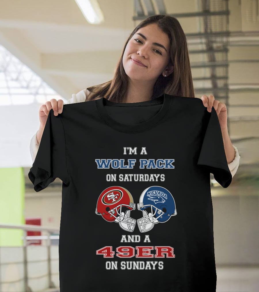 I'm A Wolf Pack On Saturdays And A 49er On Sundays T-Shirt