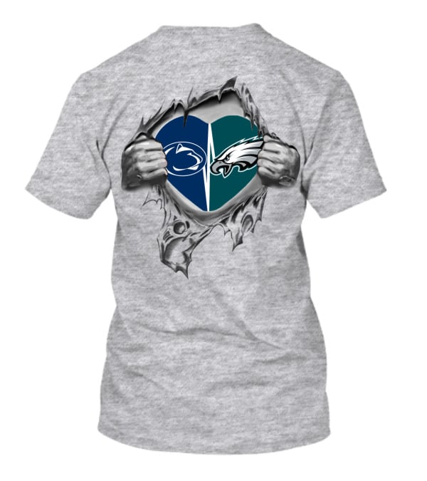 Penn State Nittany Lions Philadelphia Eagles Heart T-Shirt