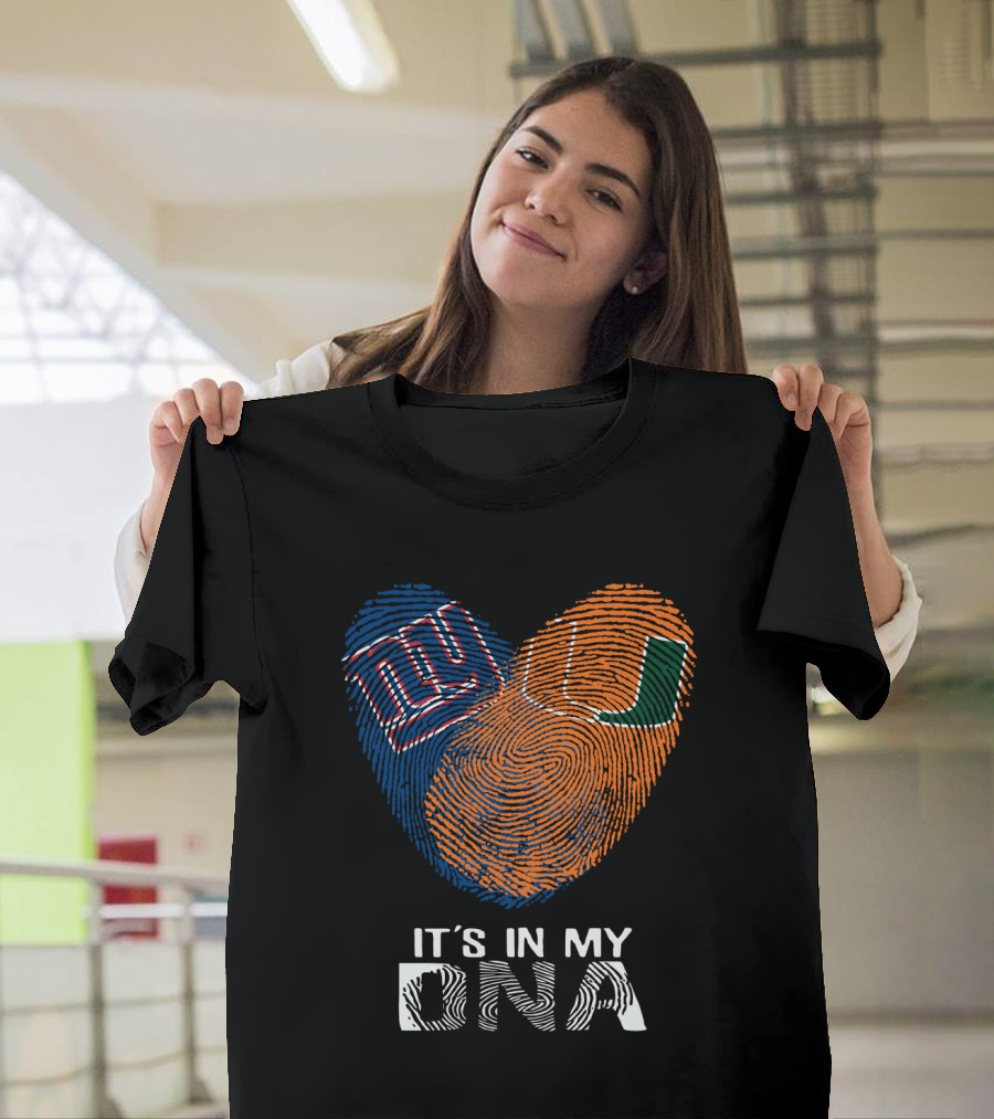 New York Giants Miami Hurricanes It's In My DNA T-Shirt