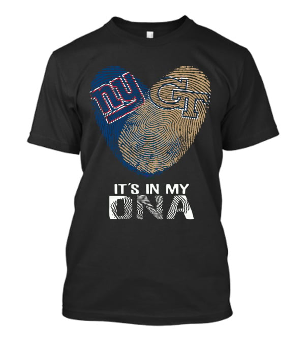 Ny Giants Gt It's In My DNA Fingerprint Heart T-Shirt