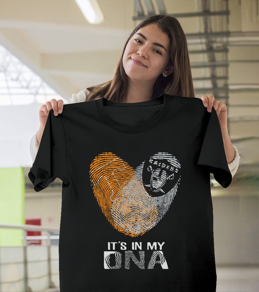 Raiders It's In My DNA Fingerprint Heart T-Shirt