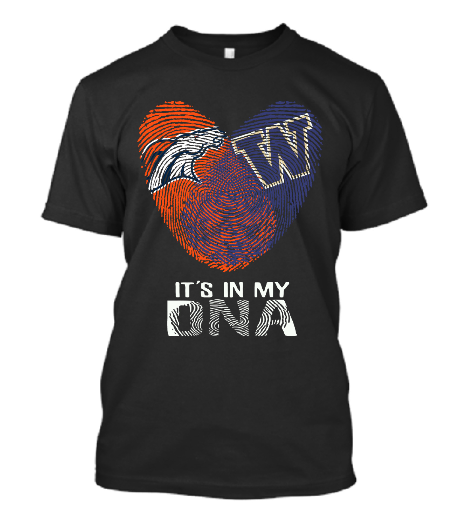 Broncos Logo W Fingerprint It's In My DNA T-Shirt