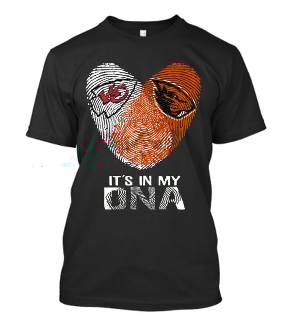 Chiefs Oregon State It's In My DNA Fingerprint Heart T-Shirt