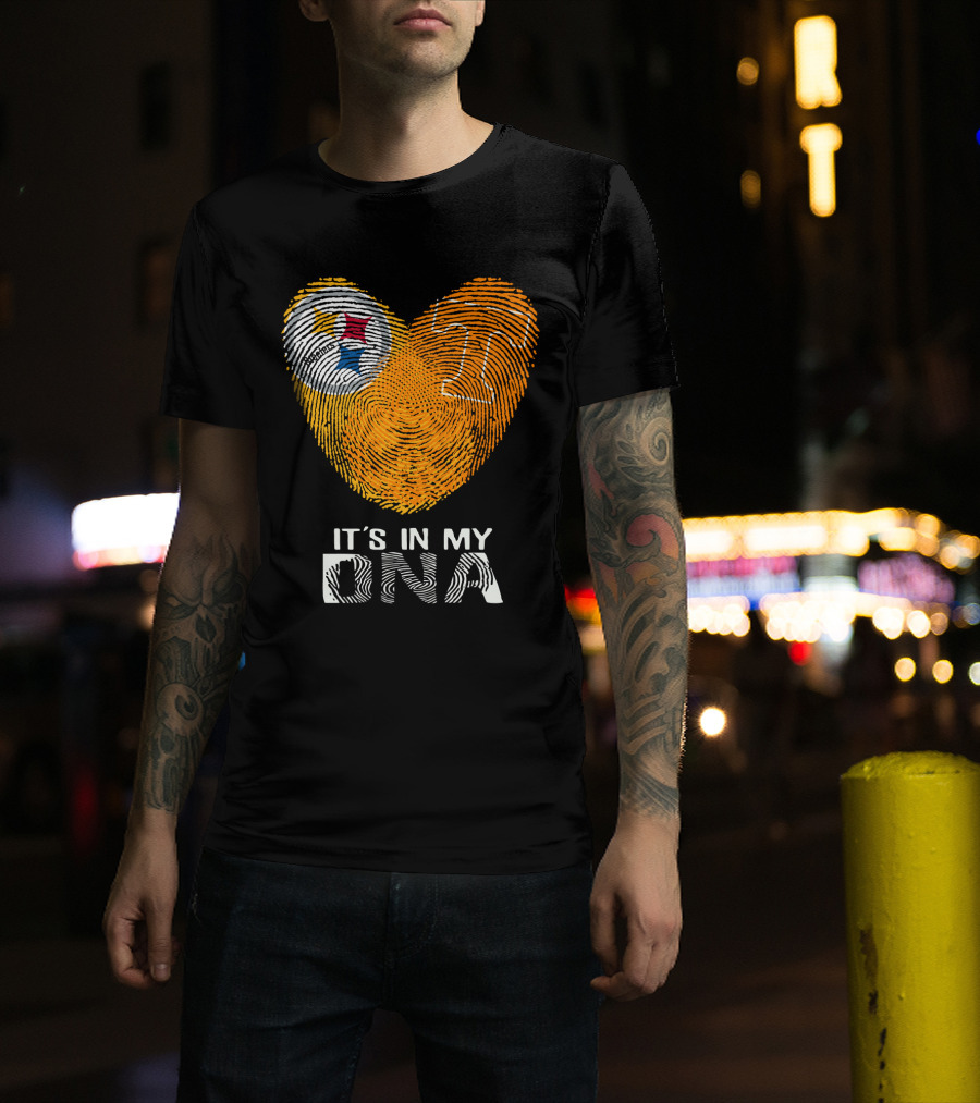 Steelers Tennessee It's In My DNA Fingerprint Heart T-Shirt