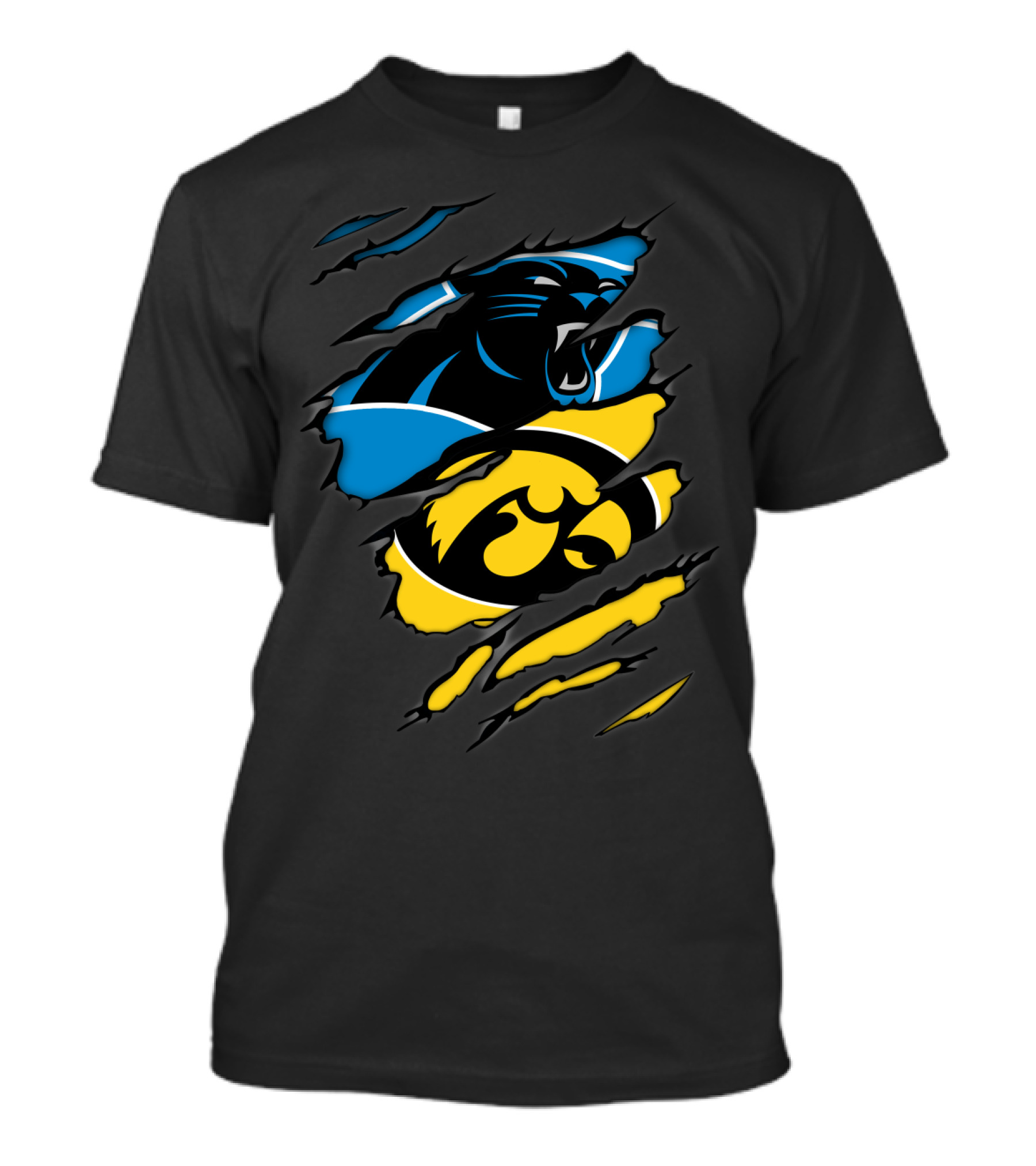 Carolina Panthers Iowa Hawkeyes Crossover T-Shirt
