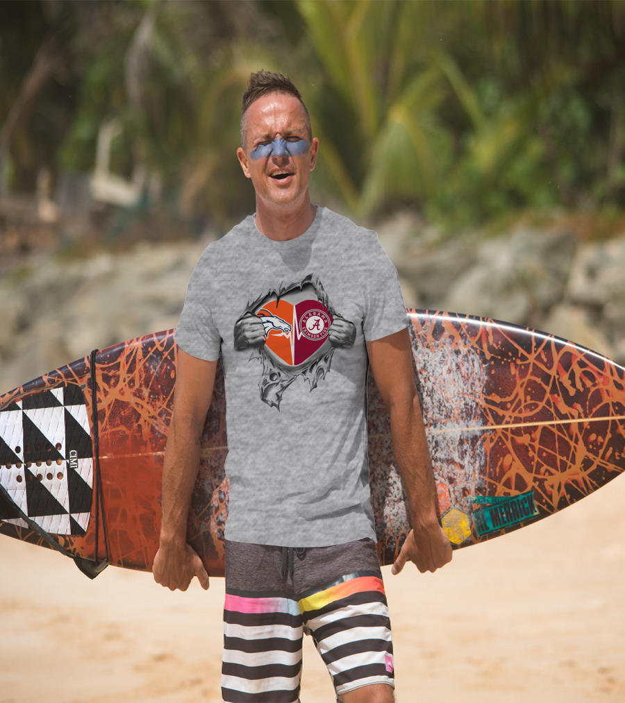 Broncos Alabama Crimson Tide Heart Of Passion T-Shirt