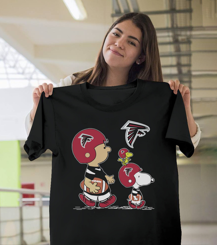 Falcons Snoopy Charlie Woodstock Football Team Gear T-Shirt