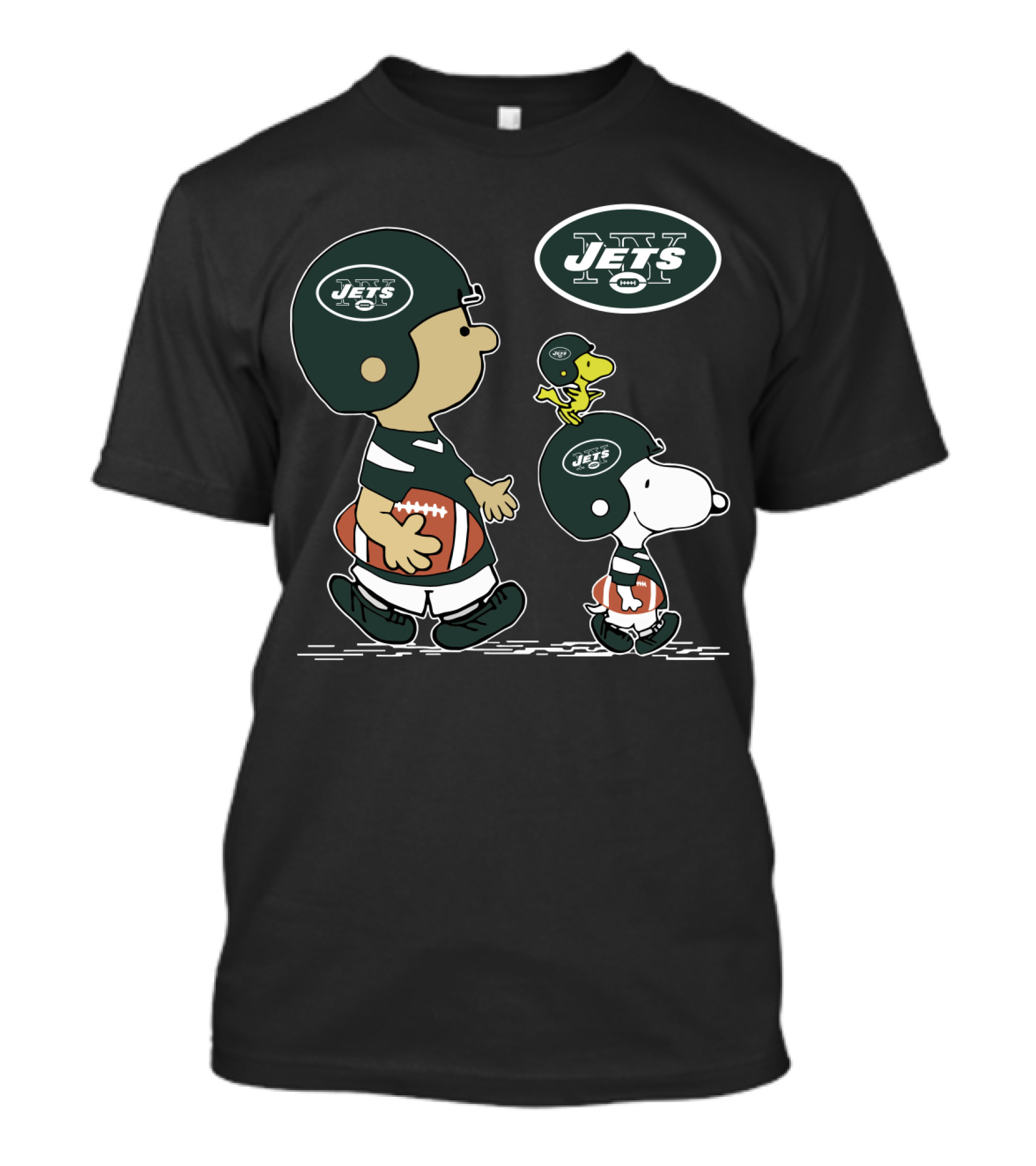 Jets Snoopy Woodstock Football Charlie Brown T-Shirt