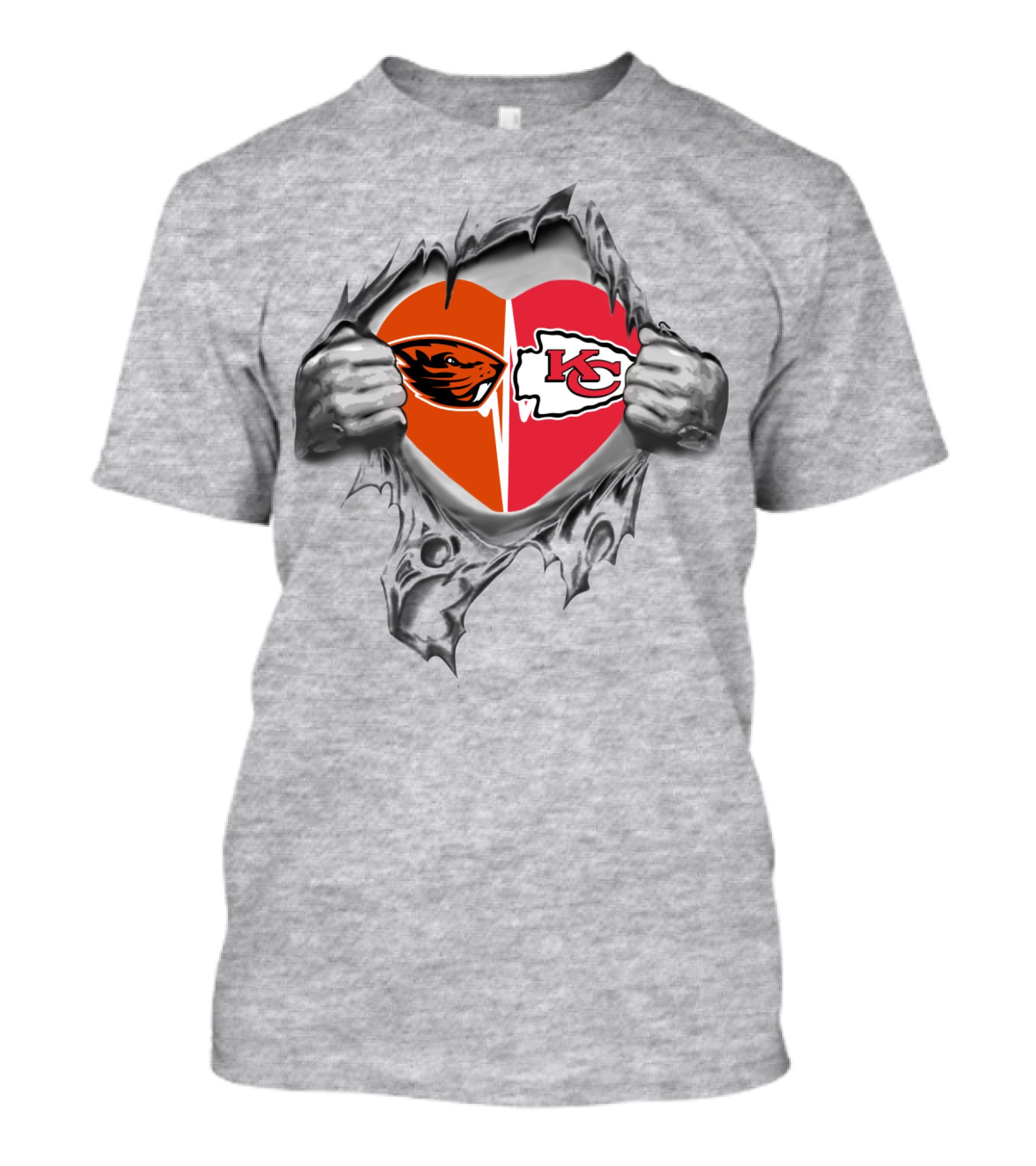 Chiefs Kansas City Beavers Heart Loyalty Fan Passion T-Shirt