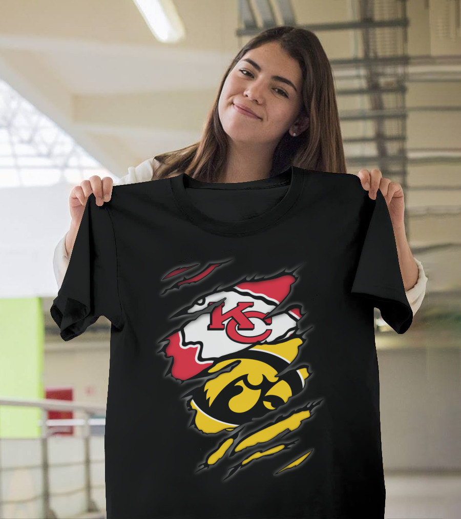 Chiefs Hawkeyes Kansas City Iowa Football Fans T-Shirt