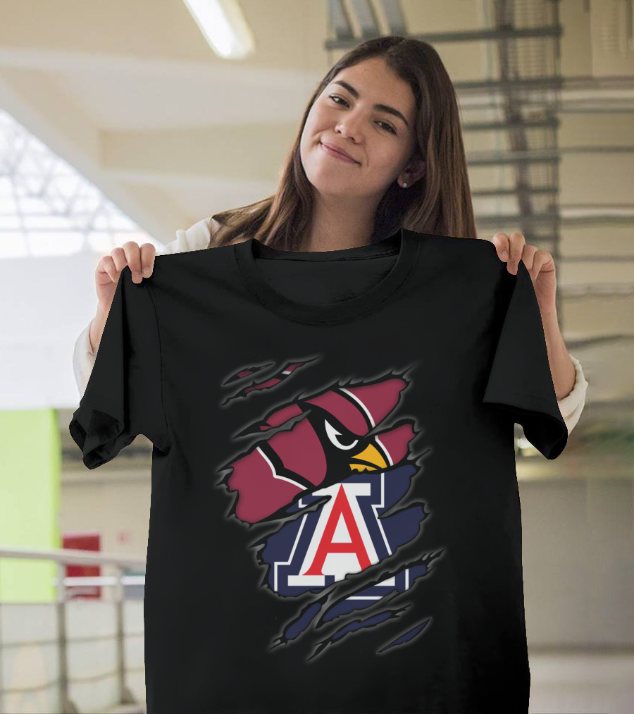 Cardinals Arizona Wildcats Logo Mashup T-Shirt