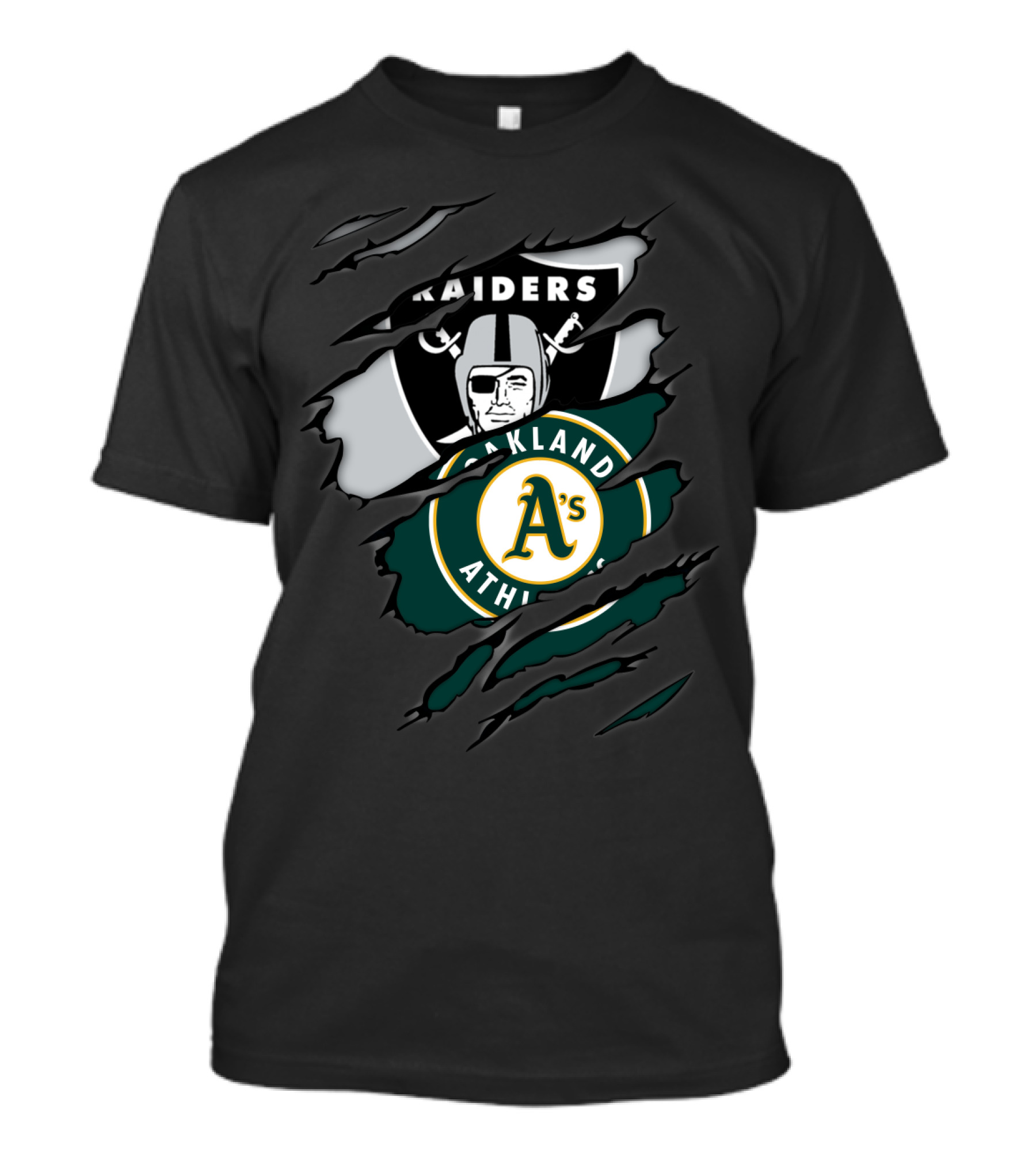 Raiders Oakland Athletics Logo Crossover T-Shirt