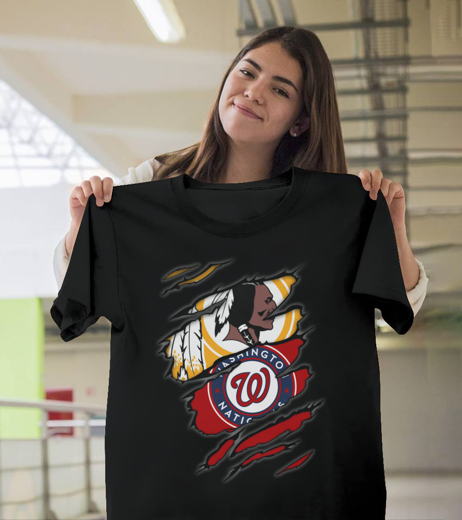 Washington Redskins Nationals W Logo Fan Mashup T-Shirt