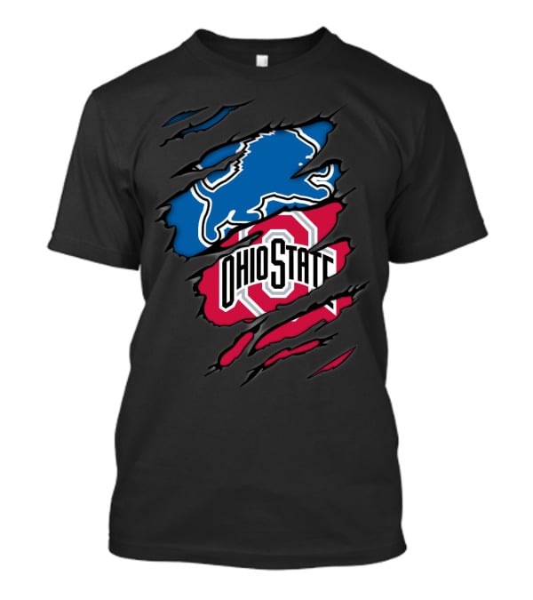Detroit Lions Ohio State Buckeyes Fusion T-Shirt