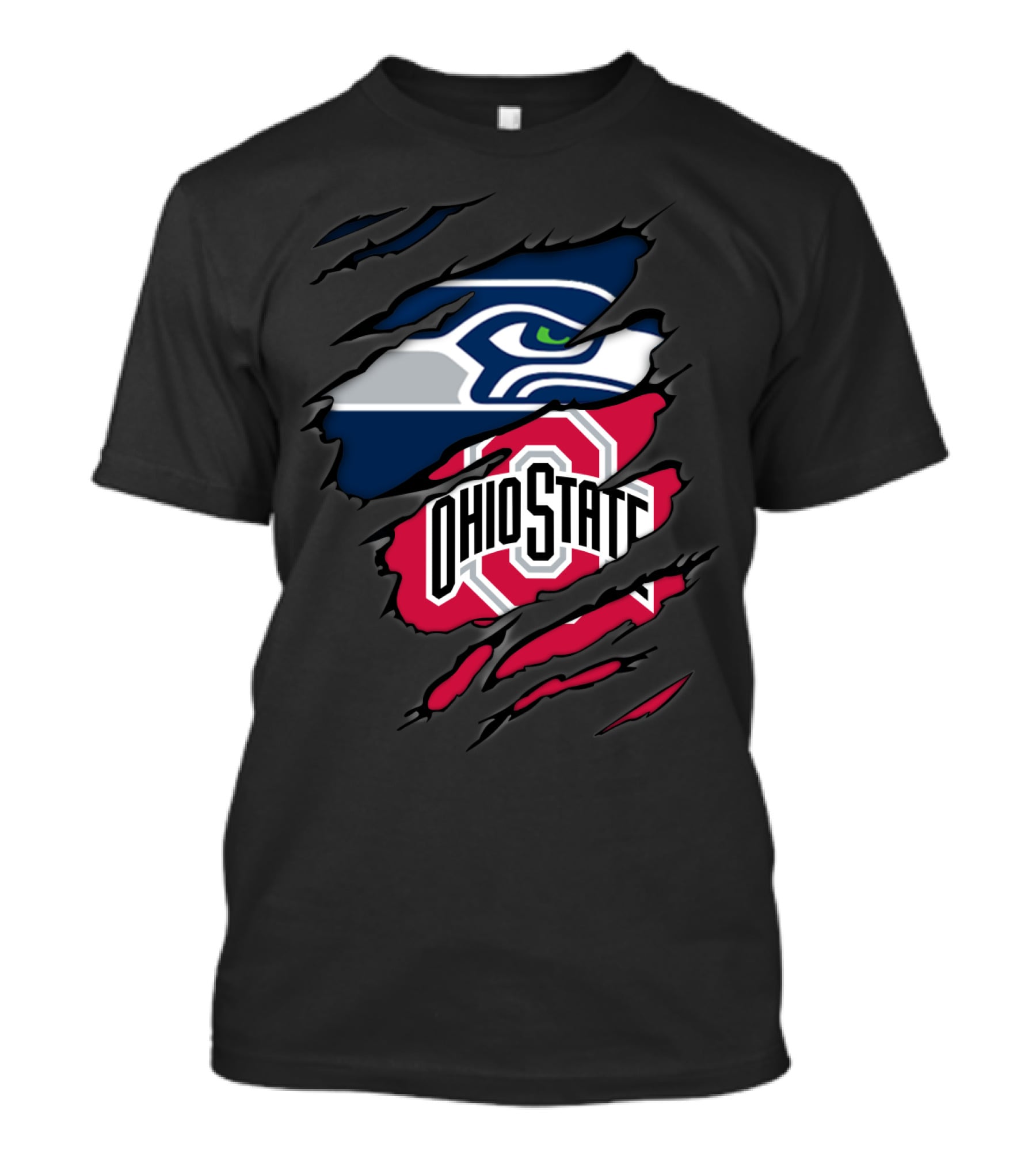Seahawks Ohio State Logo Mashup Claw T-Shirt