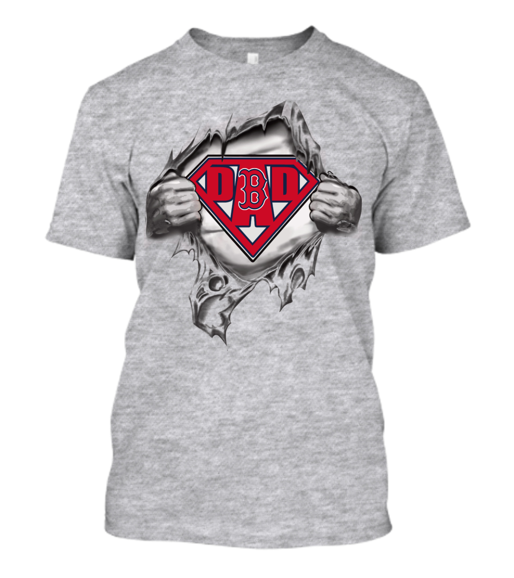 Redsoxs Superhero Burst Logo With Letters B B And Baseball T-Shirt