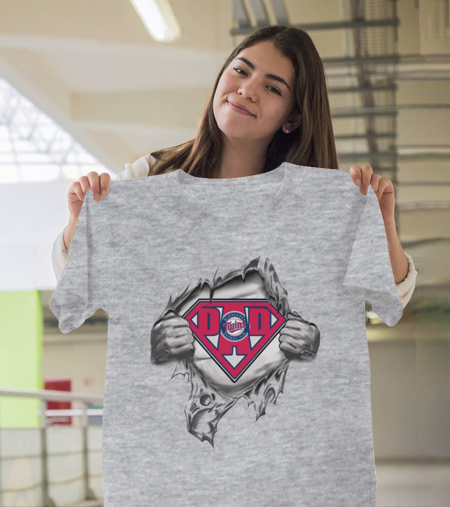 Minnesota Twins Dad Superhero T-Shirt