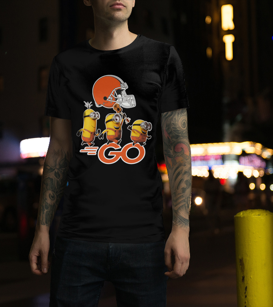 Cleveland Browns Minions Go Helmet T-Shirt