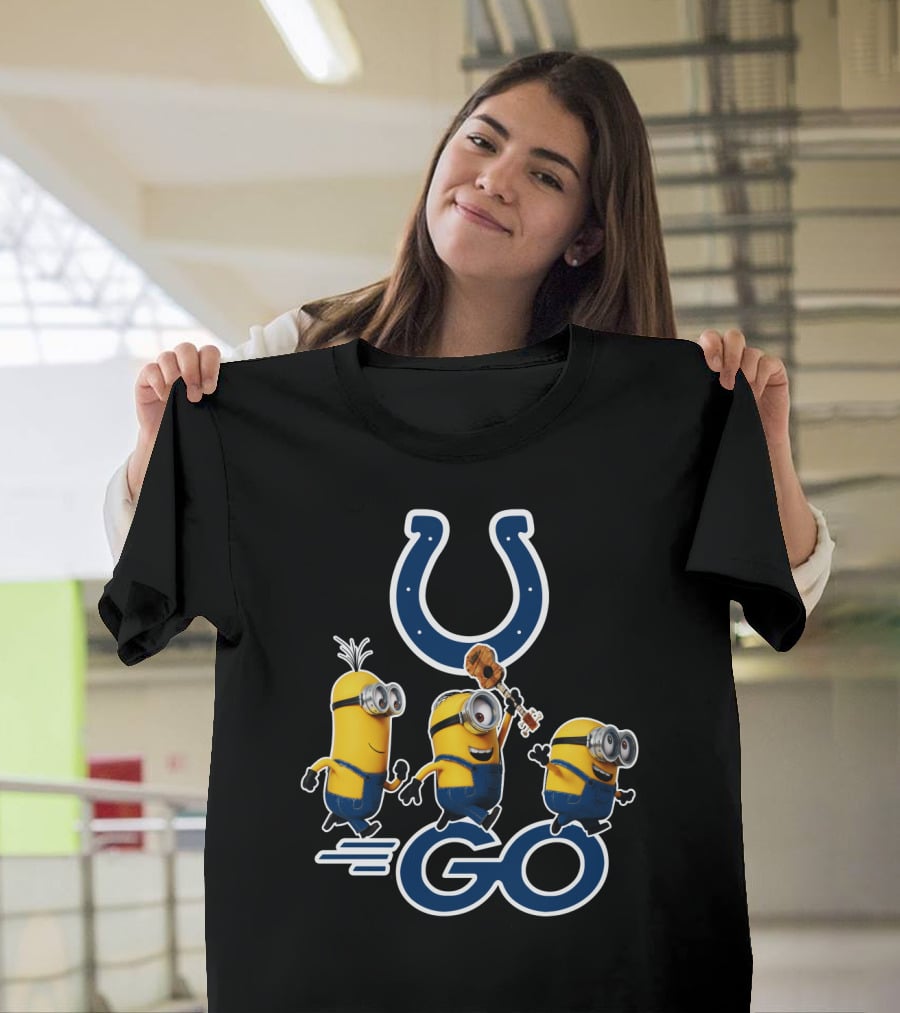 Minions Go Colts Football Fan Fun T-Shirt