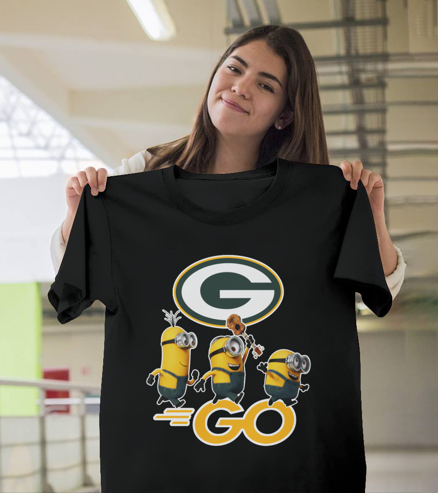 Packers Minions Go Enthusiastic Cheer With Green Bay Team Spirit T-Shirt