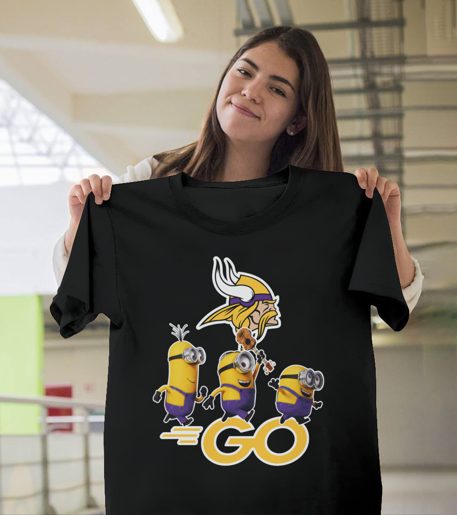 Minions Go Vikings Football Fan T-Shirt