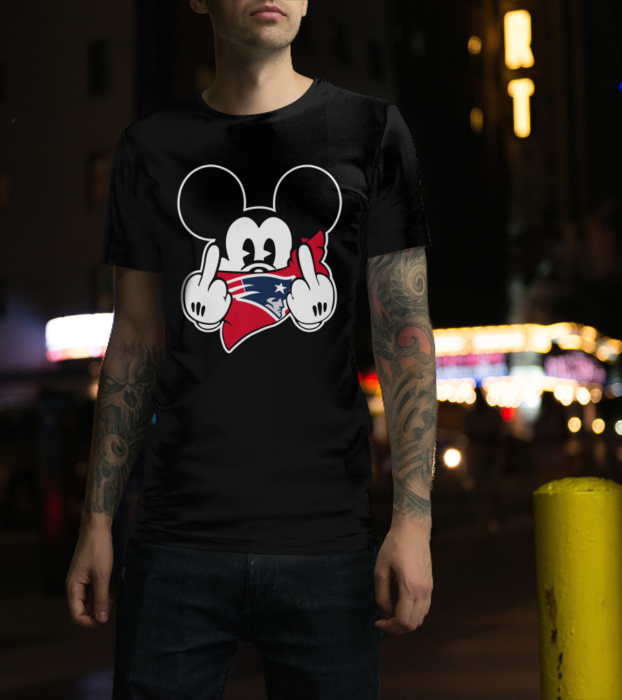 Patriots Mickey Offensive Gesture T-Shirt