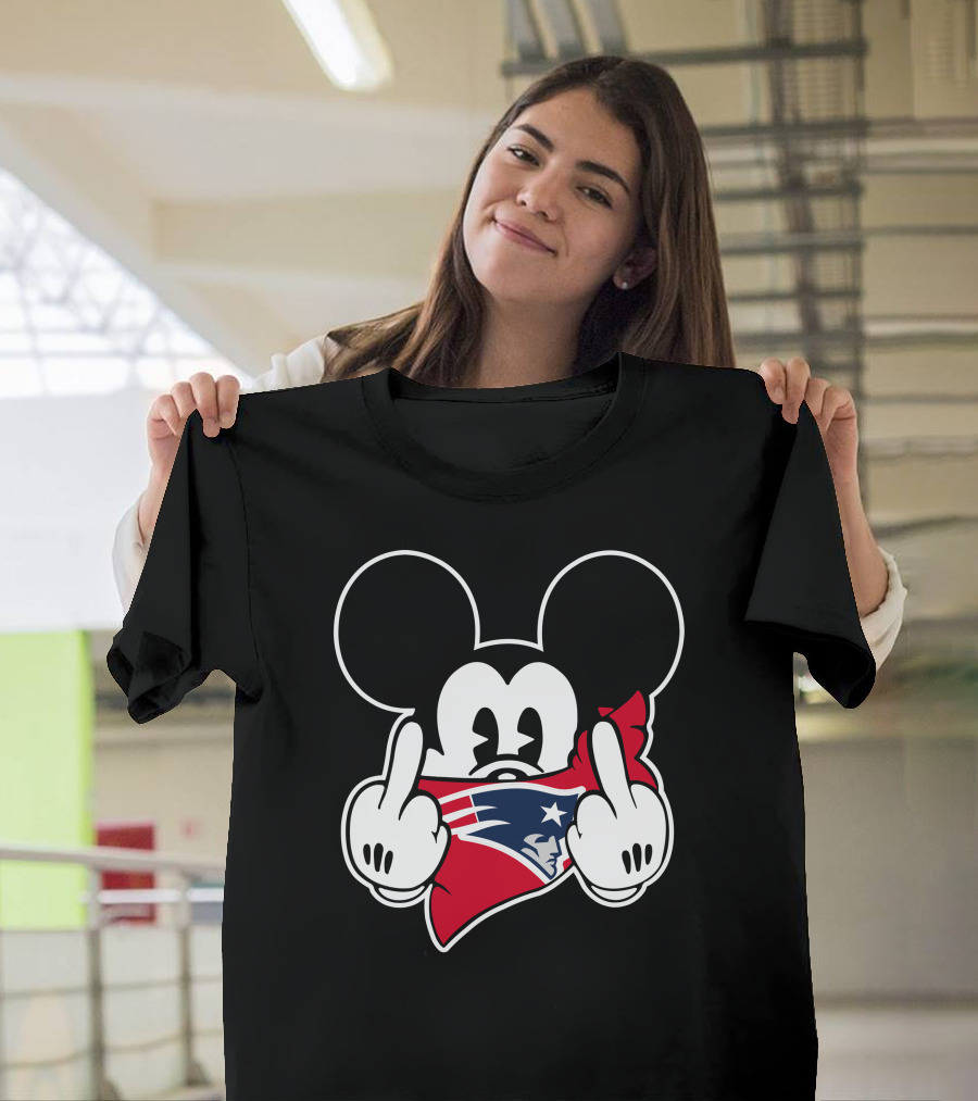 Patriots Mickey Offensive Gesture T-Shirt