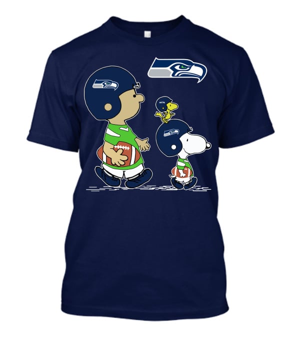 Seahawks Snoopy Football Helmet Friends With Football T-Shirt