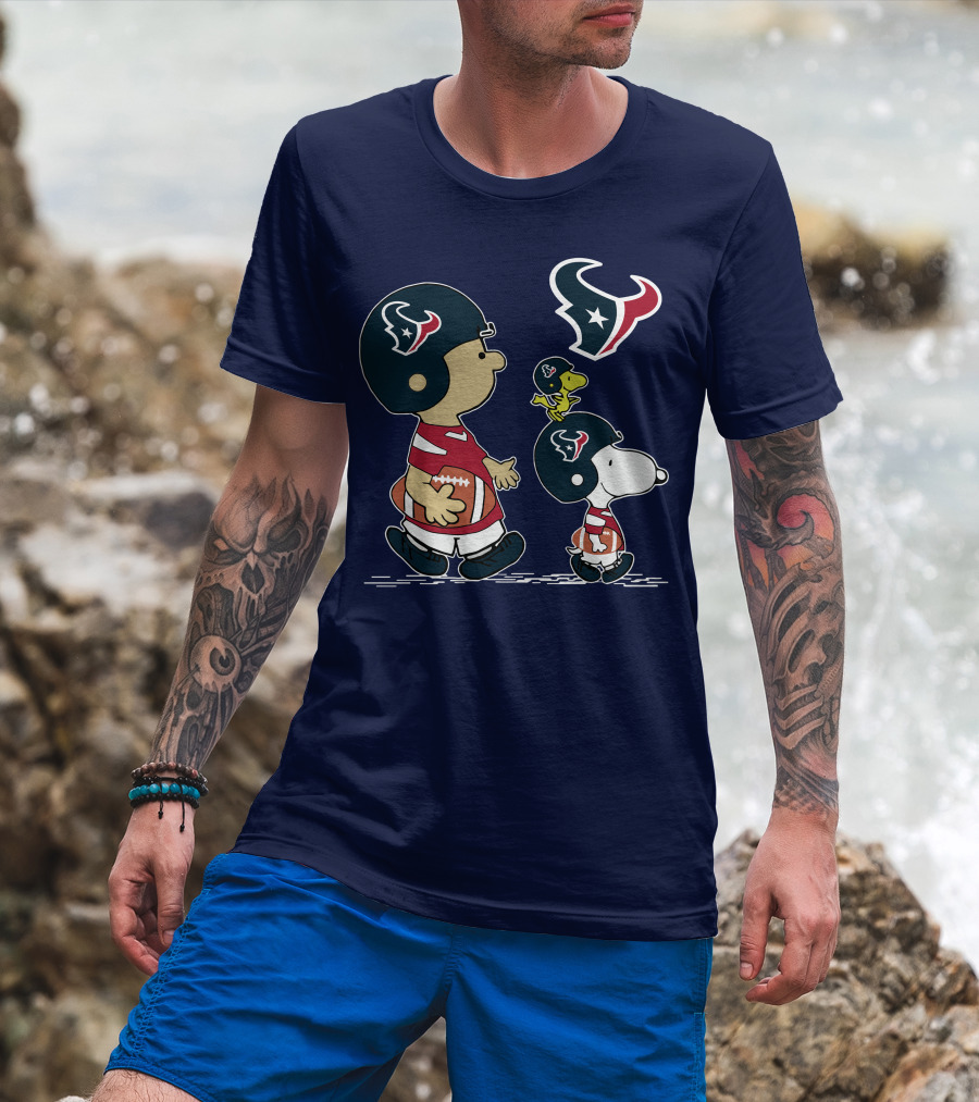 Houston Texans Snoopy And Woodstock Football Team Spirit T-Shirt