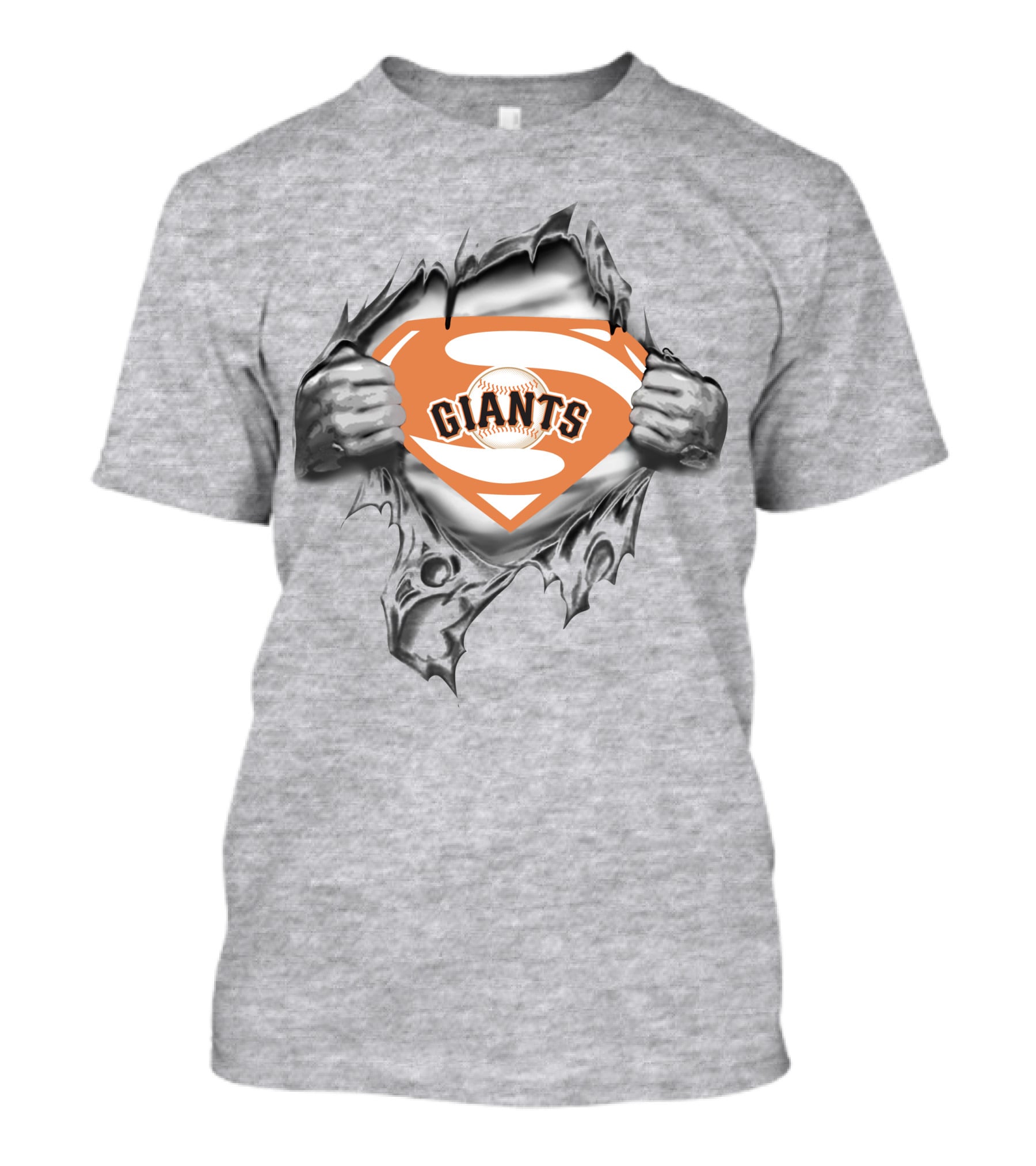 Giants Superhero Baseball Chest Reveal T-Shirt