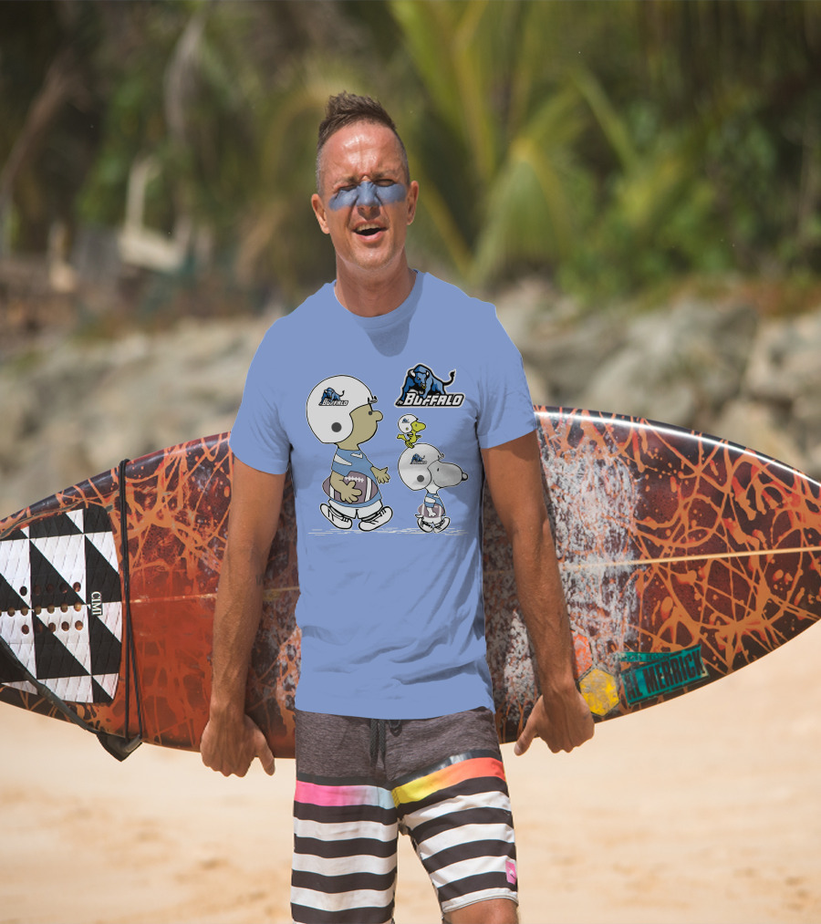 Buffalo Snoopy Helmet Football Team Peanuts Characters T-Shirt