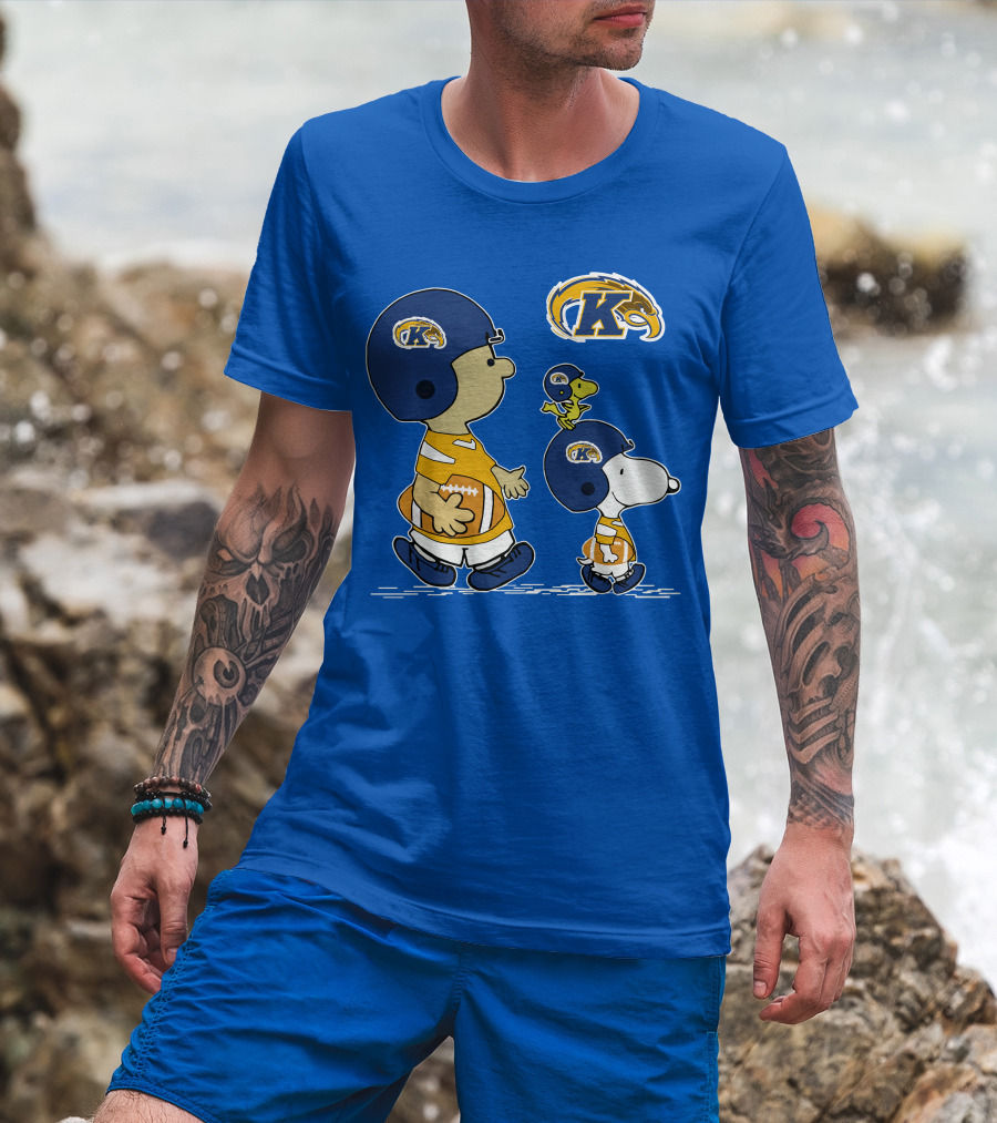 Kent State Golden Flashes Football Snoopy And Woodstock Peanuts Sports T-Shirt