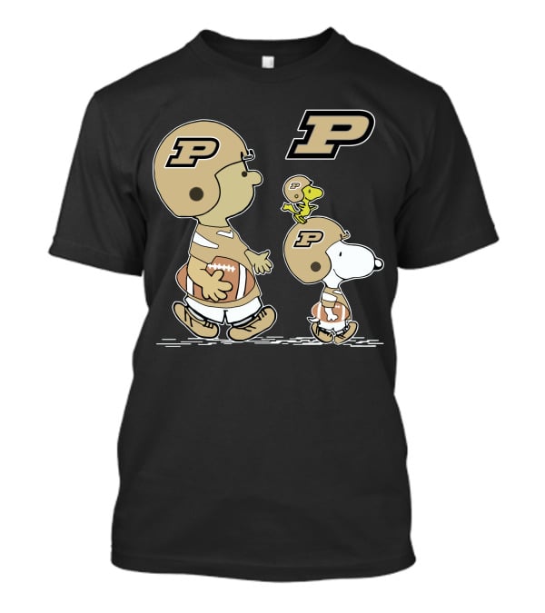 Purdue Football Snoopy And Woodstock Peanuts Collaboration T-Shirt
