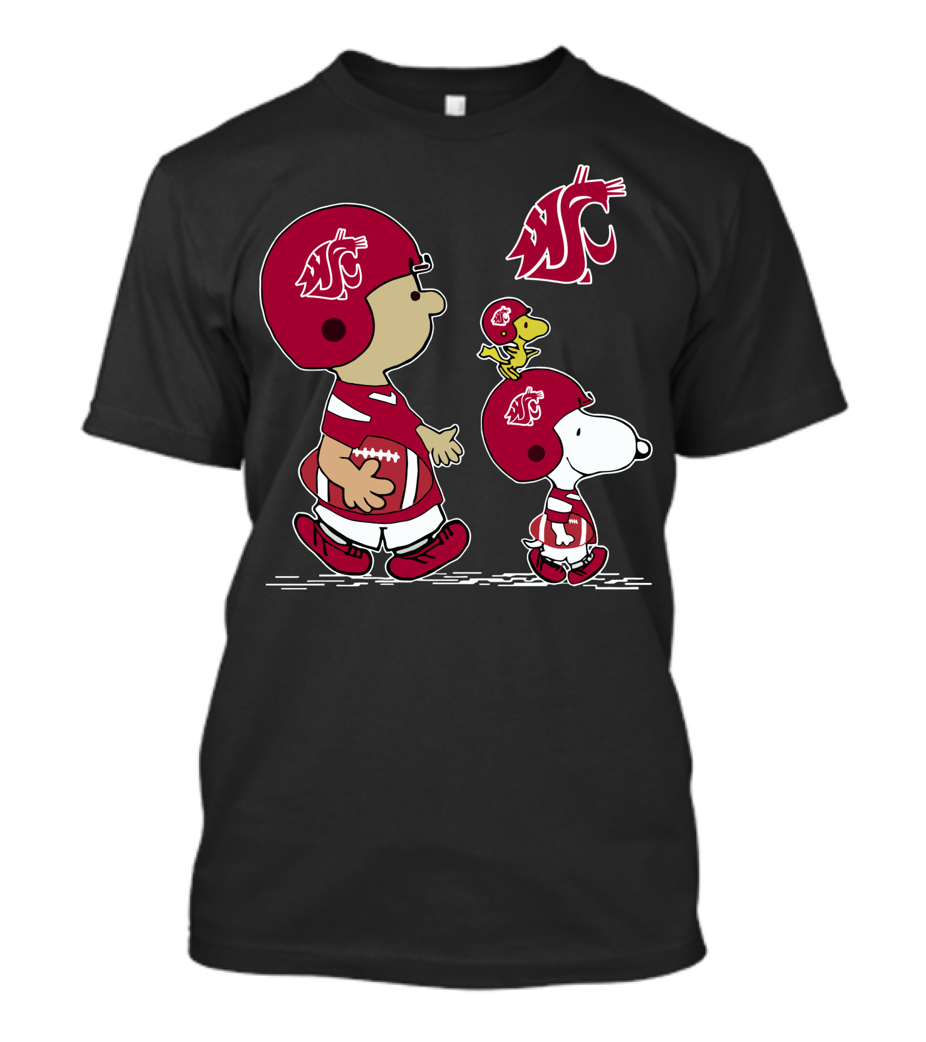Washington State Cougars Snoopy Football Team T-Shirt