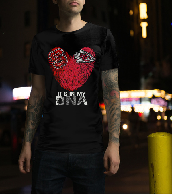 NC State Wolfpack And Kansas City Chiefs It's In My DNA T-Shirt