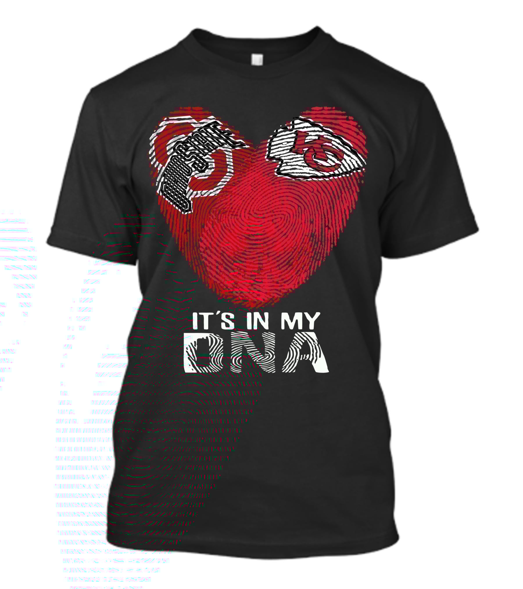 It's In My DNA Ohio State Chiefs Fingerprint Heart T-Shirt