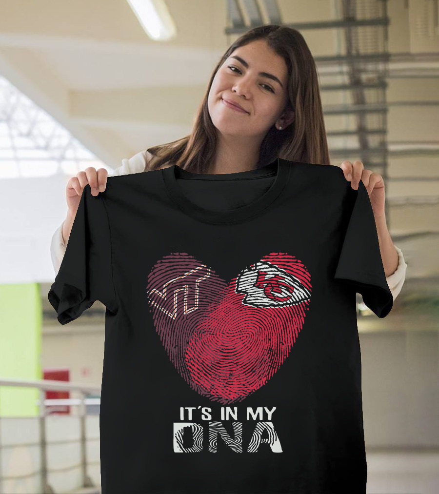 Virginia Tech Hokies Kansas City Chiefs It's In My DNA T-Shirt