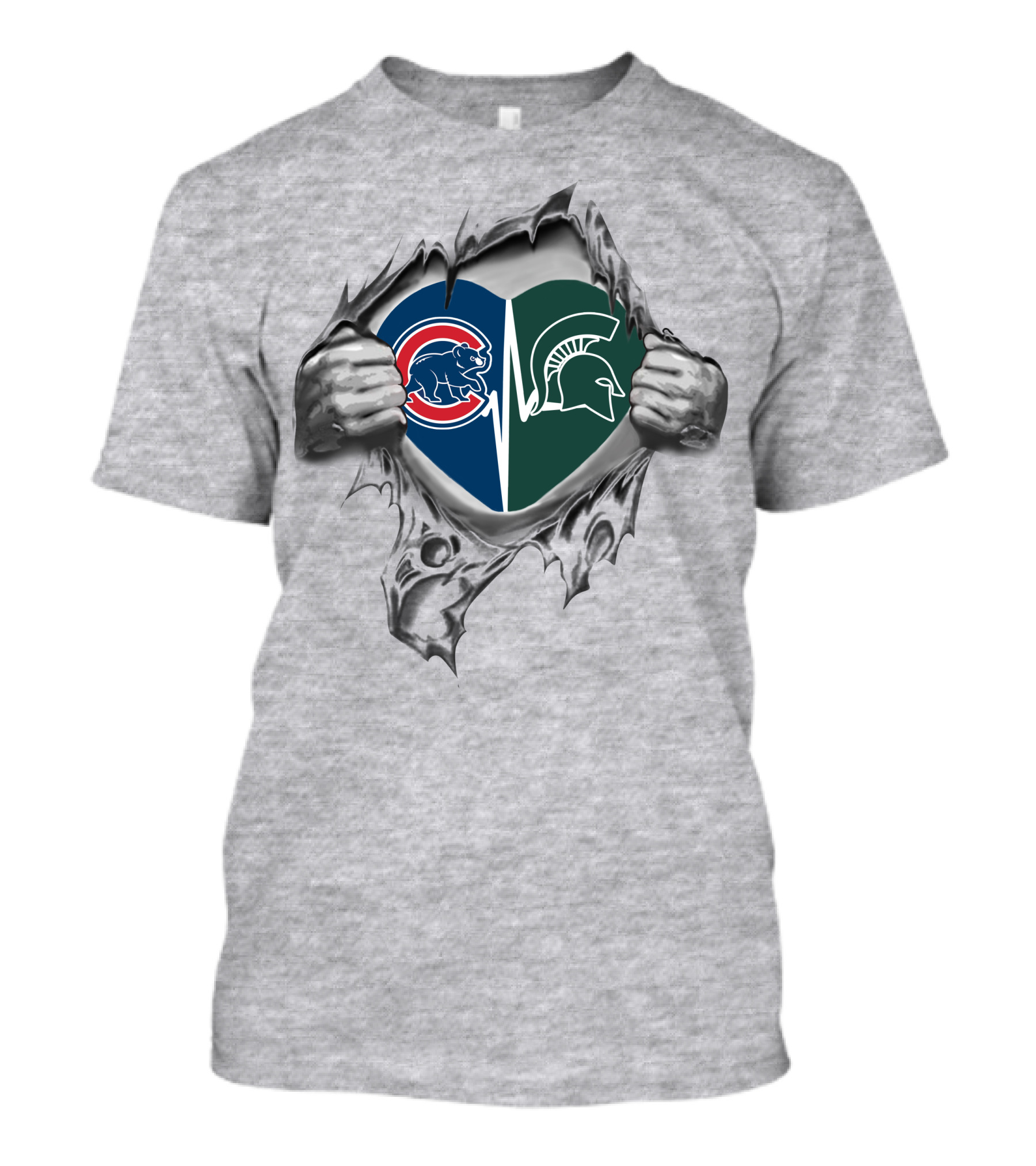 Cubs Spartans Heartbeat Fan Passion T-Shirt