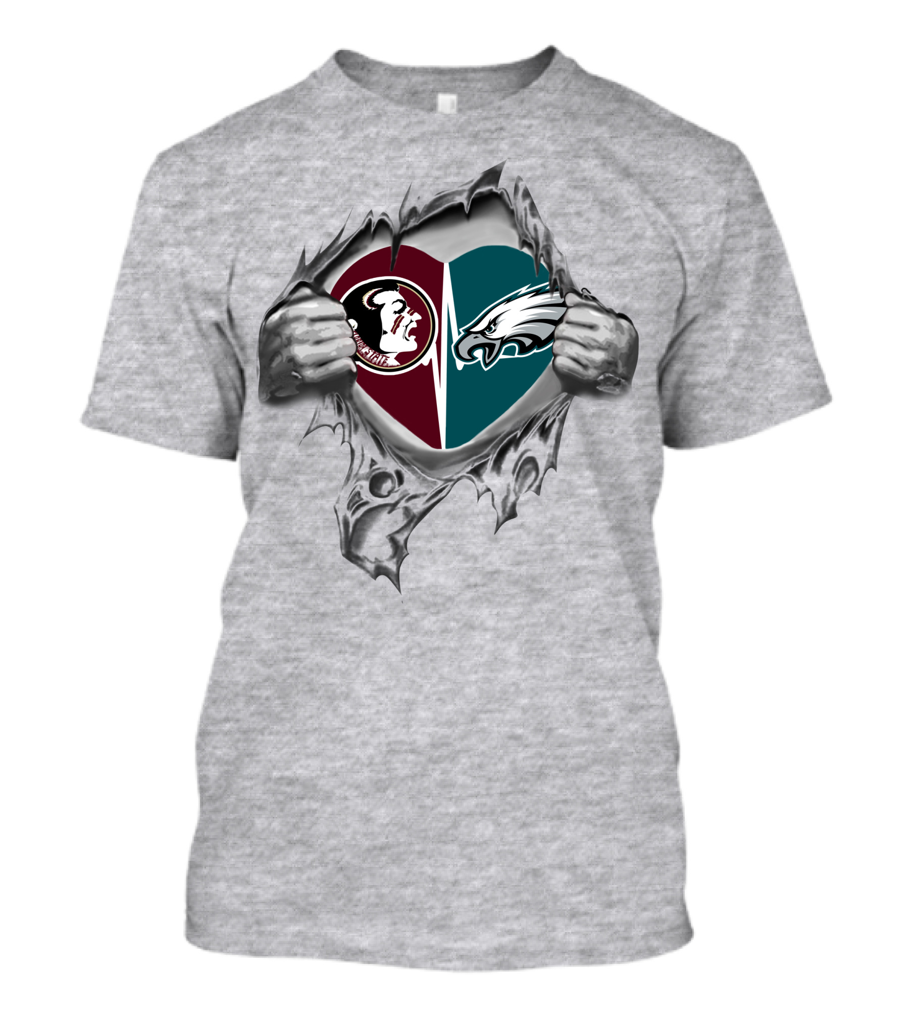 Eagles And Seminoles Heart T-Shirt