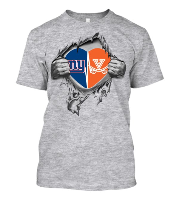 Giants Cavaliers Heart Split T-Shirt