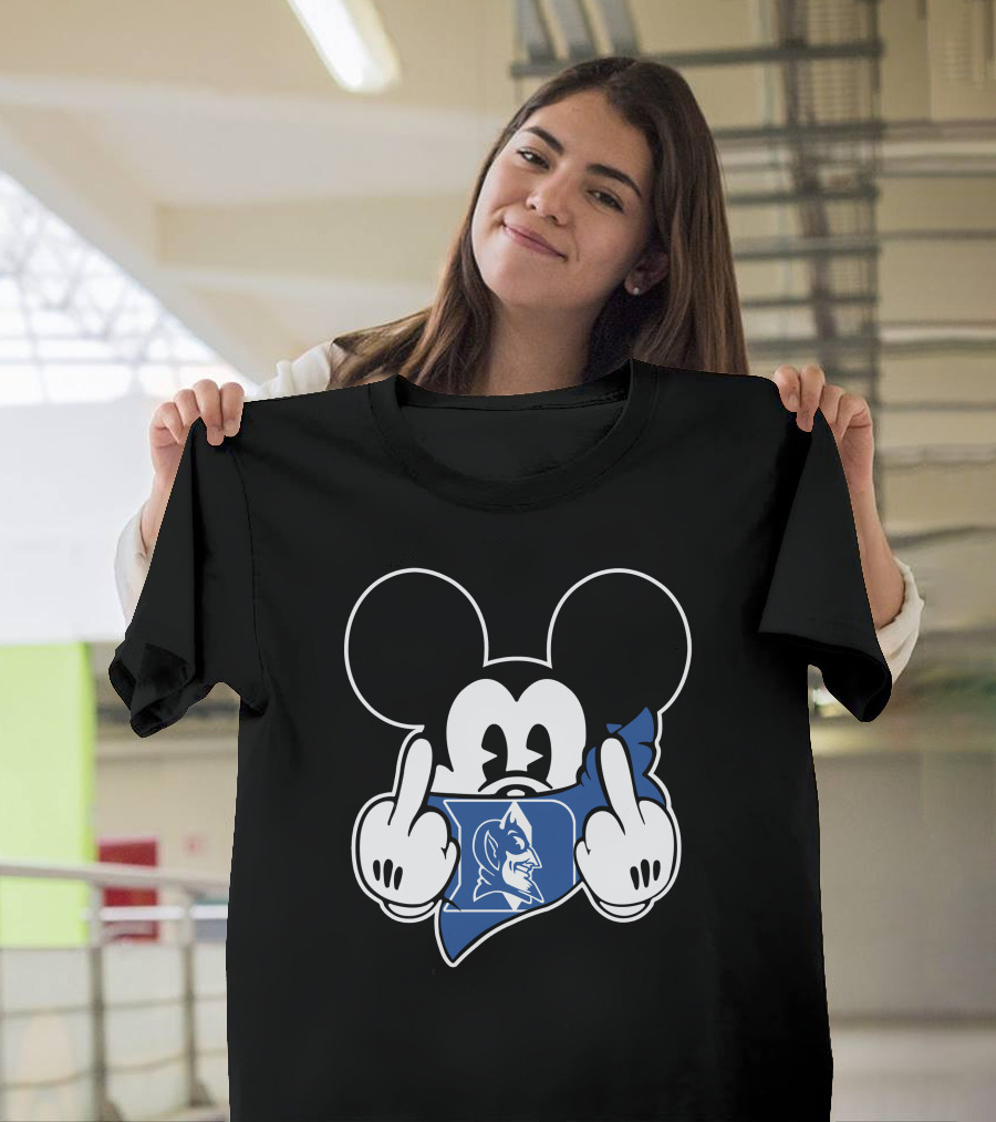 Duke Blue Devils Mickey Middle Finger T-Shirt