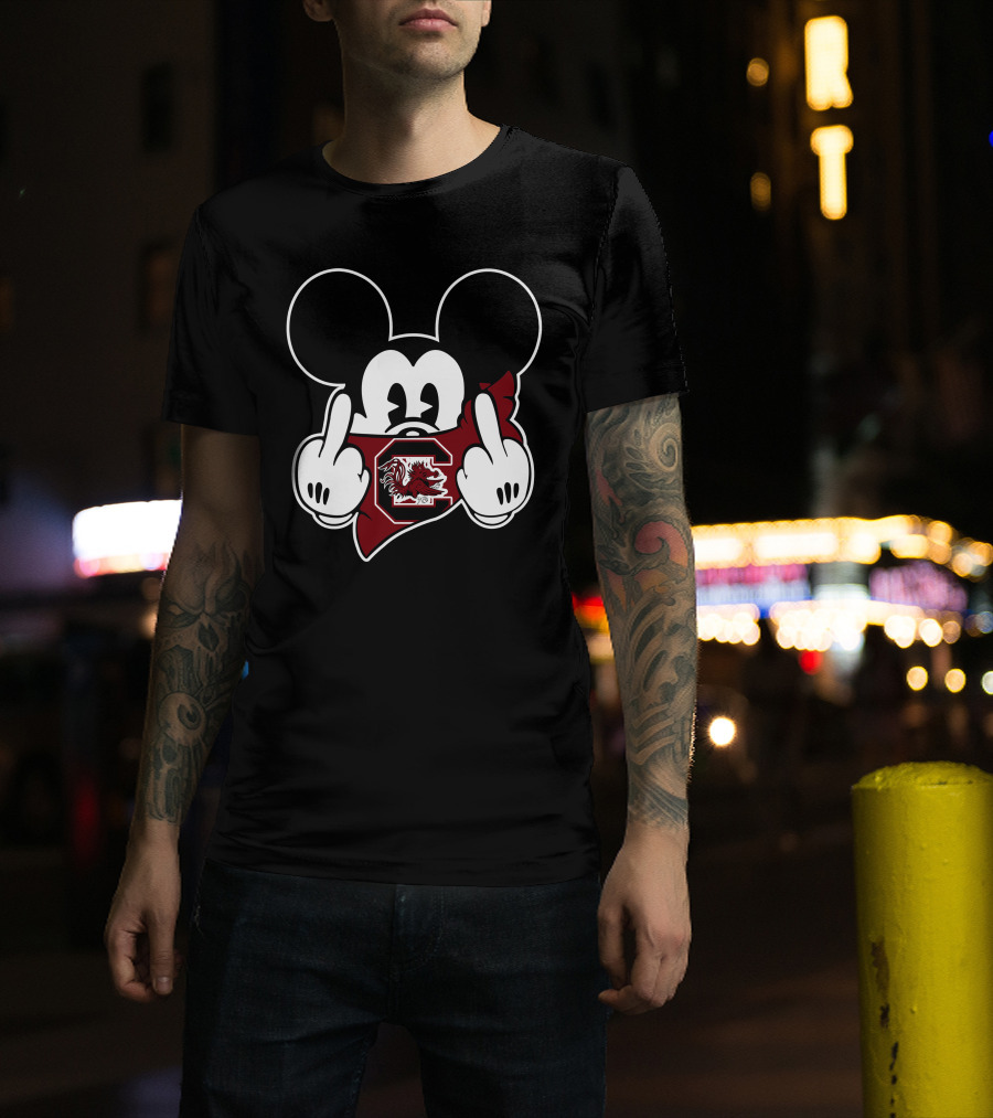 South Carolina Gamecocks Disney Mickey Context T-Shirt