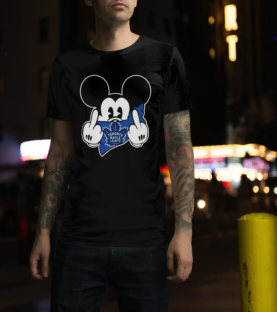 Toronto Maple Leafs Mickey Mouse Middle Finger T-Shirt
