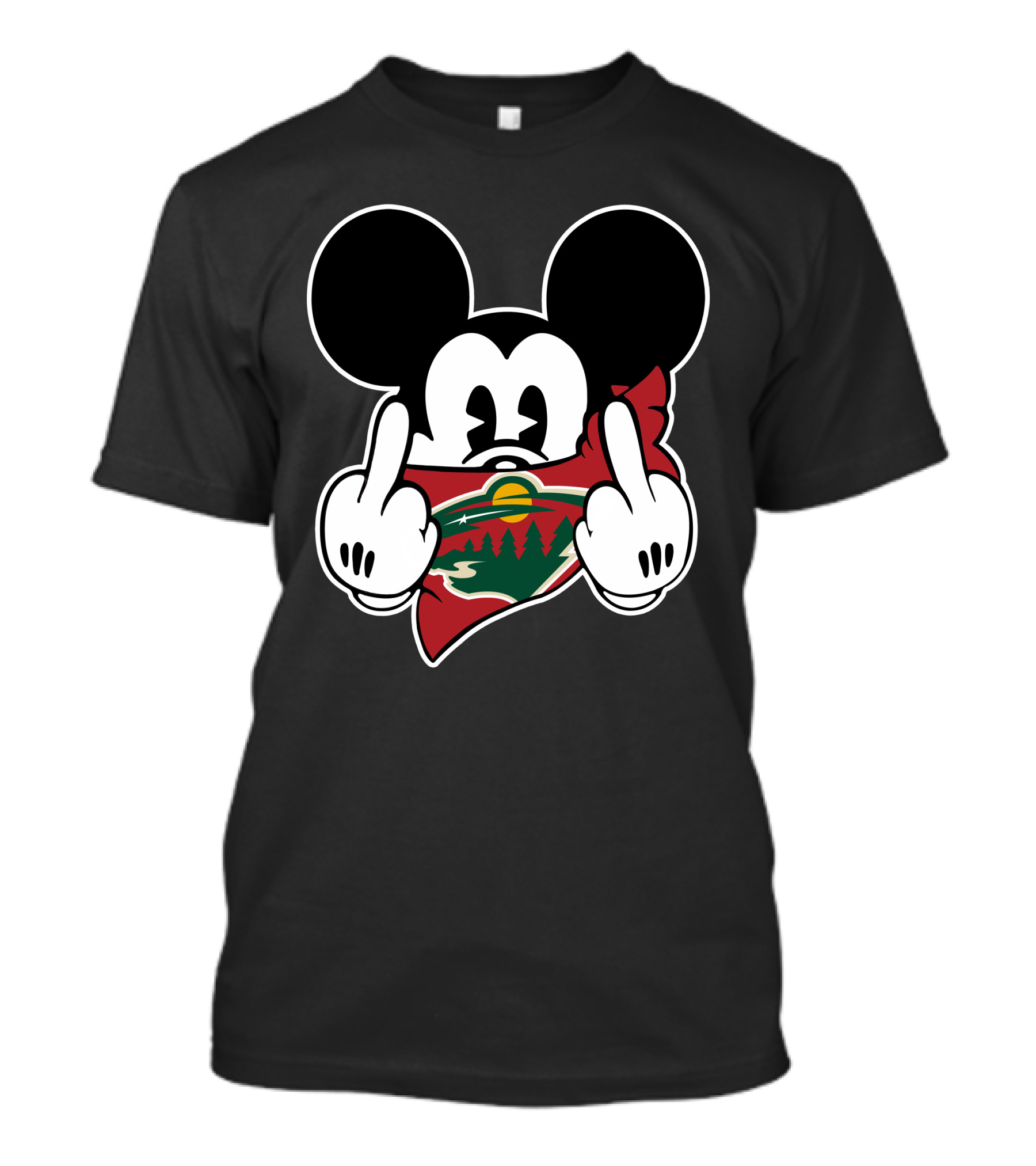 Wild Mickey Minnesota Hockey Fan T-Shirt