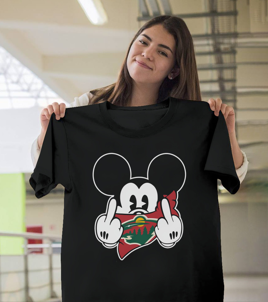 Wild Mickey Minnesota Hockey Fan T-Shirt