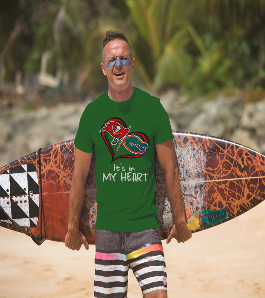 Tampa Bay Buccaneers And Florida Gators It's In My Heart T-Shirt