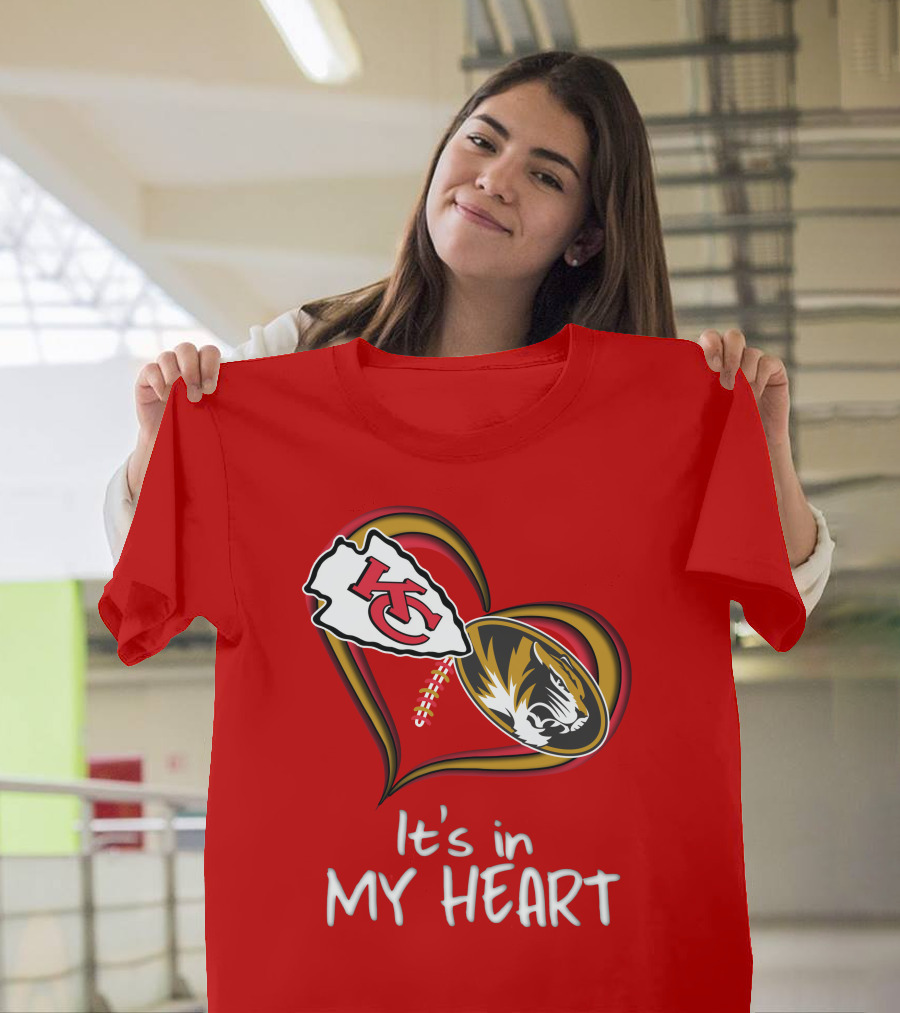 Chiefs Missouri Tigers It's in My Heart T-Shirt