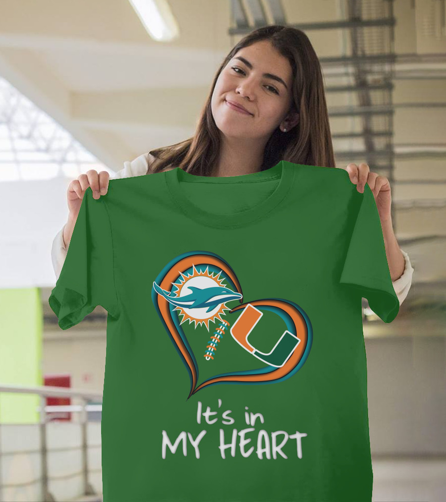Dolphins Hurricanes It's In My Heart T-Shirt